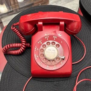 Vintage Red Rotary Phone
